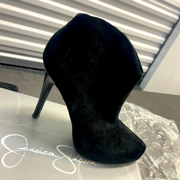 Jessica Simpson Shoes - Black suede stiletto booties.